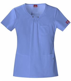 Dickies Xtreme Stretch Women's Round Neck Solid Scrub Top-82850