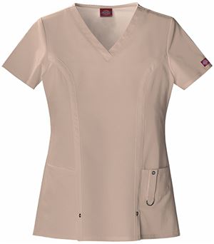 Dickies Xtreme Stretch Women's V-Neck Solid Scrub Top-82851