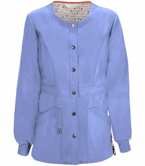 Code Happy Women's Snap Front Warm-Up Scrub Jacket-46300A