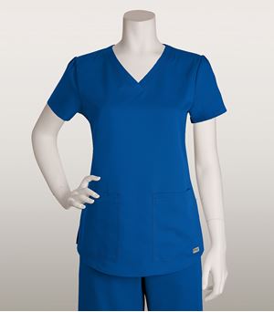 Grey's Anatomy Women's V-Neck Scrub Top With Shirred Back-71166