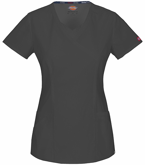 Dickies EDS Women's Mock Wrap Solid ScrubTop-85954A