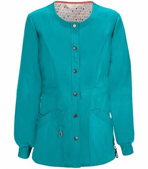 Code Happy Women's Snap Front Warm-Up Scrub Jacket-46300A