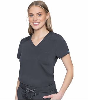 Med Couture Touch Women's V-Neck Tuck In-7448