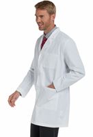 Landau Men's 35" White Lab Coat With 3 Pockets-3148