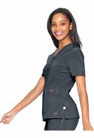 Smitten Women's Solid Athletic Fit V-Neck Scrub Top-S101002