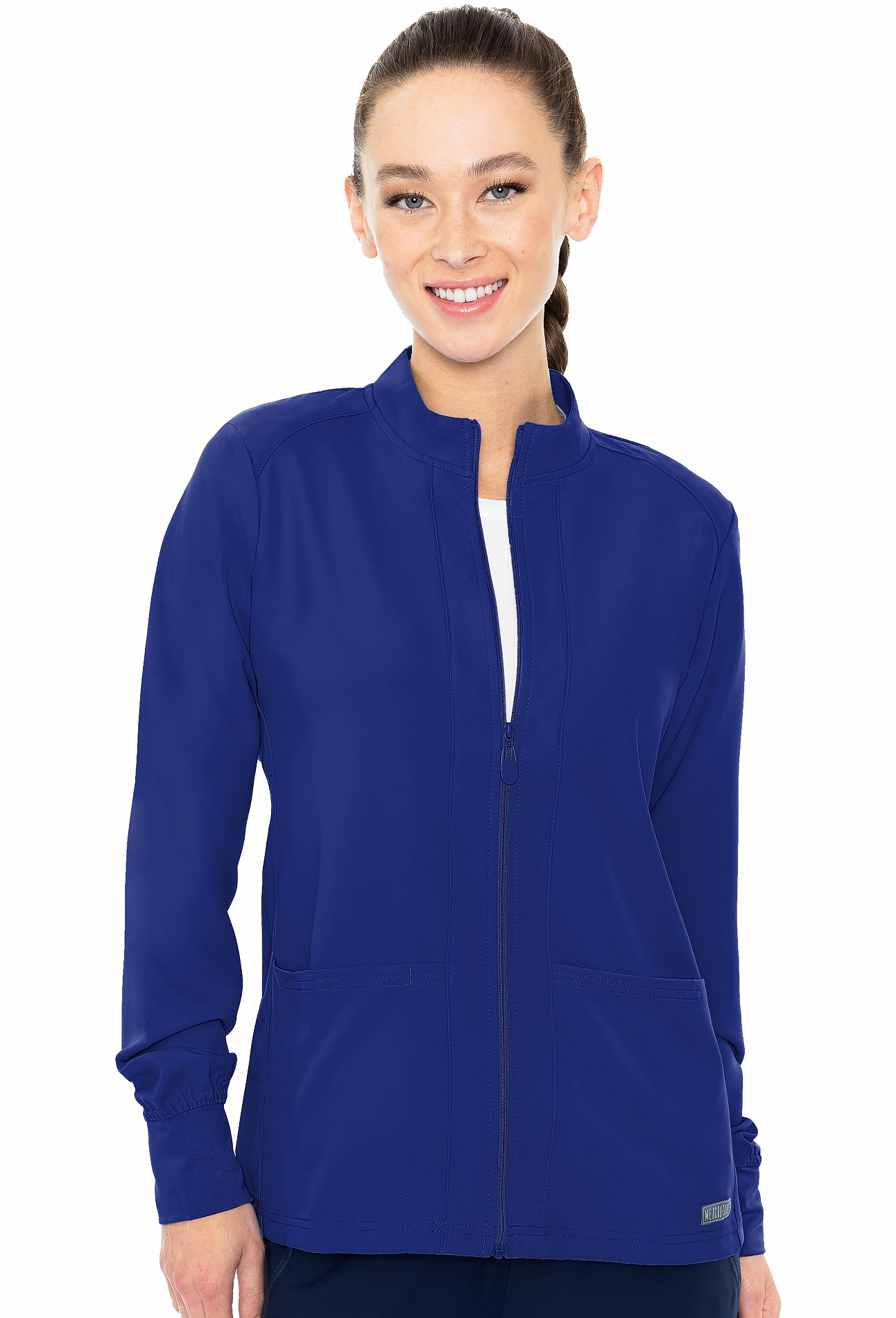 Med Couture Insight Women's Zip Front Warm-Up With Shoulder Yokes-2660