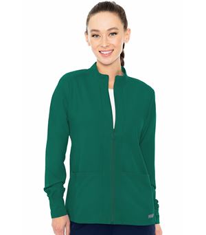 Med Couture Insight Women's Zip Front Warm-Up With Shoulder Yokes-2660