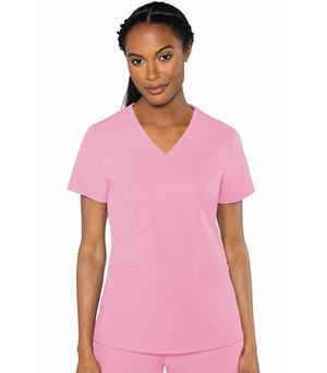 Med Couture Peaches Women's Double V Neck Top-8434
