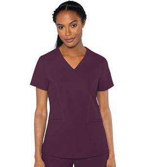 Med Couture Peaches Women's Double V Neck Top-8434