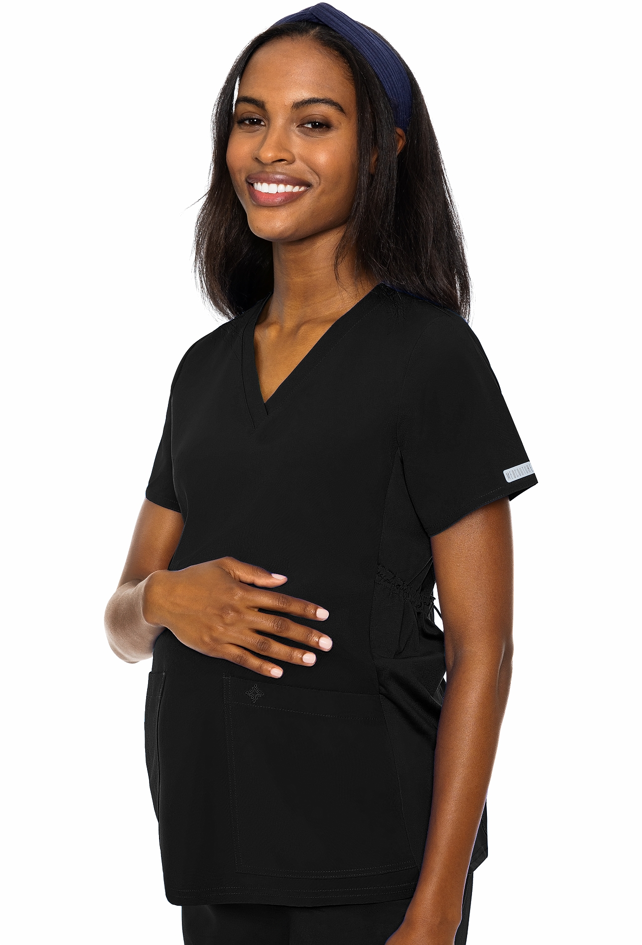 Med Couture Activate Women's Adjustable Fit V-Neck Maternity Scrub Top-8459