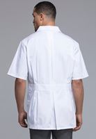 Med-Man Men's Short Sleeve Zip Up Warm-Up Scrub Jacket-1373