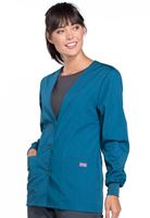 Cherokee WorkWear Women's Cardigan Warm-Up Scrub Jacket-4301