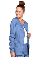 Cherokee WorkWear Core Stretch Women's Zip Up Scrub Jacket-4315