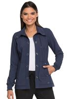 Dickies Advance Solid Tonal Twist Women's Snap Front Scrub Jacket-DK345