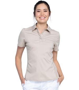 Cherokee Workwear Revolution Women's Snap Front Polo Scrub Shirt-WW698
