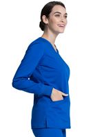 Cherokee Workwear Revolution Tech Women's Long Sleeve V-neck Scrub Top-WW855AB