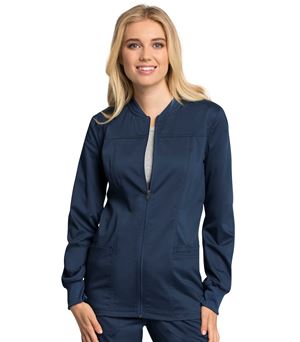 Cherokee Workwear Revolution Tech Women's Zip Up Scrub Jacket-WW305AB