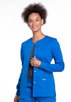 Cherokee Workwear Professionals Women's Snap Front Warm-Up Scrub Jacket-WW340