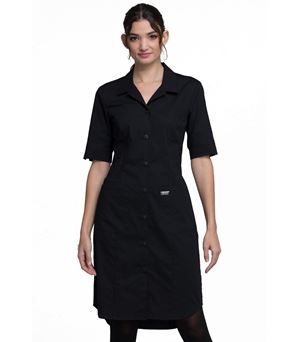 Cherokee Workwear Professionals Button Front  High Low Nurse Scrub Dress-WW500