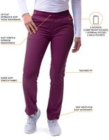 Adar Pro Women's Skinny Leg Yoga Scrub Pants-P7102