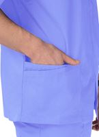 Adar Sivvan Men's Zippered Short Sleeve Scrub Jacket-S8308