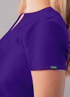 Adar Addition Women's Notched V-neck Scrub Top-A6002