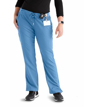 Grey's Anatomy Women's 6 Pocket Straight Leg Cargo Scrub Pants-4277