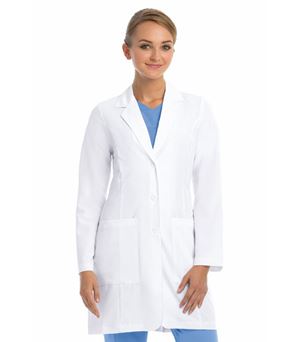 Grey's Anatomy Signature Women's 35" White Stretch Lab Coat-2402