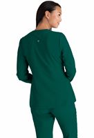 Barco One Women's Round Neck Snap Front Warm Up Scrub Jacket-5409