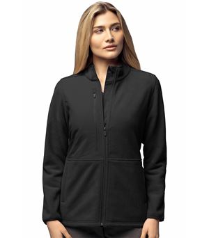  WonderWink Slate WST Wmns Micro-Fleece Zip Jacket Black 8109